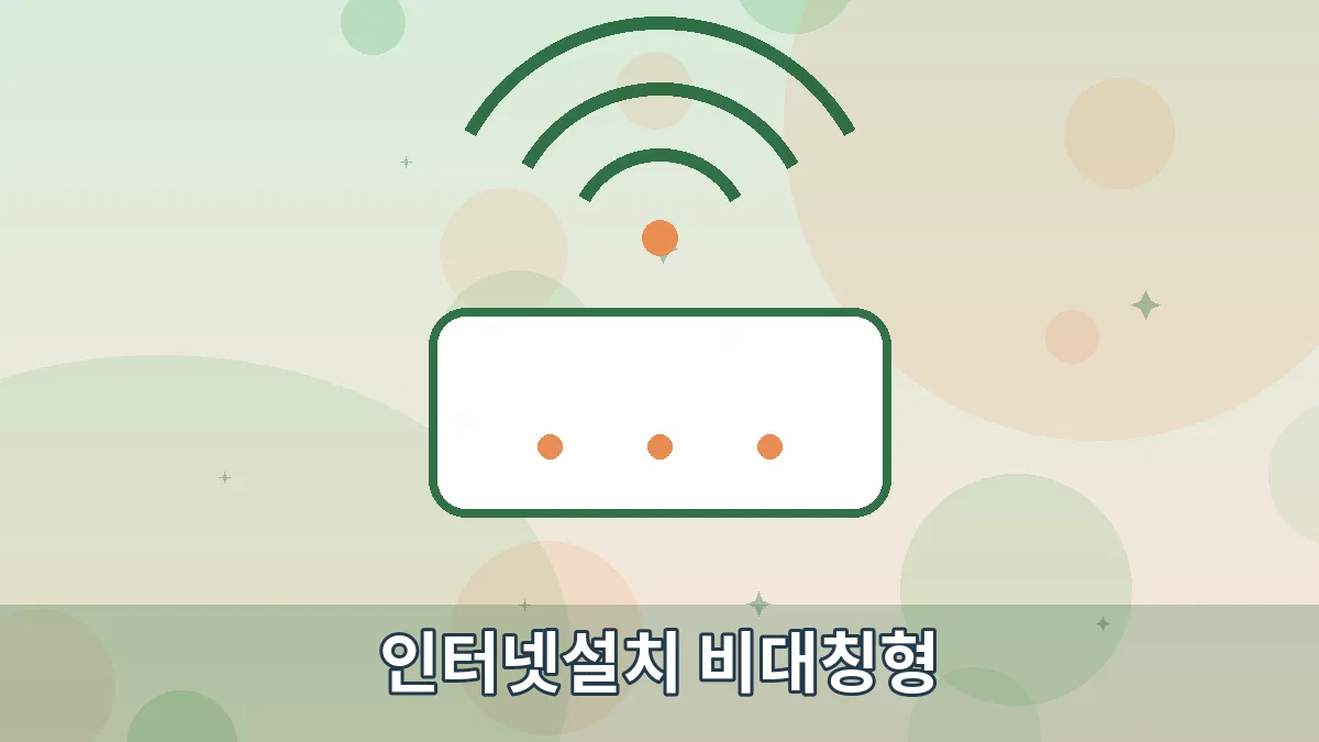 인터넷설치 비대칭형 안내 이미지 1