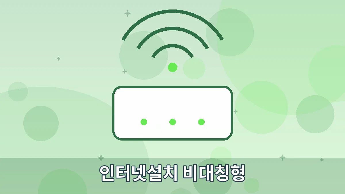 인터넷설치 비대칭형 안내 이미지