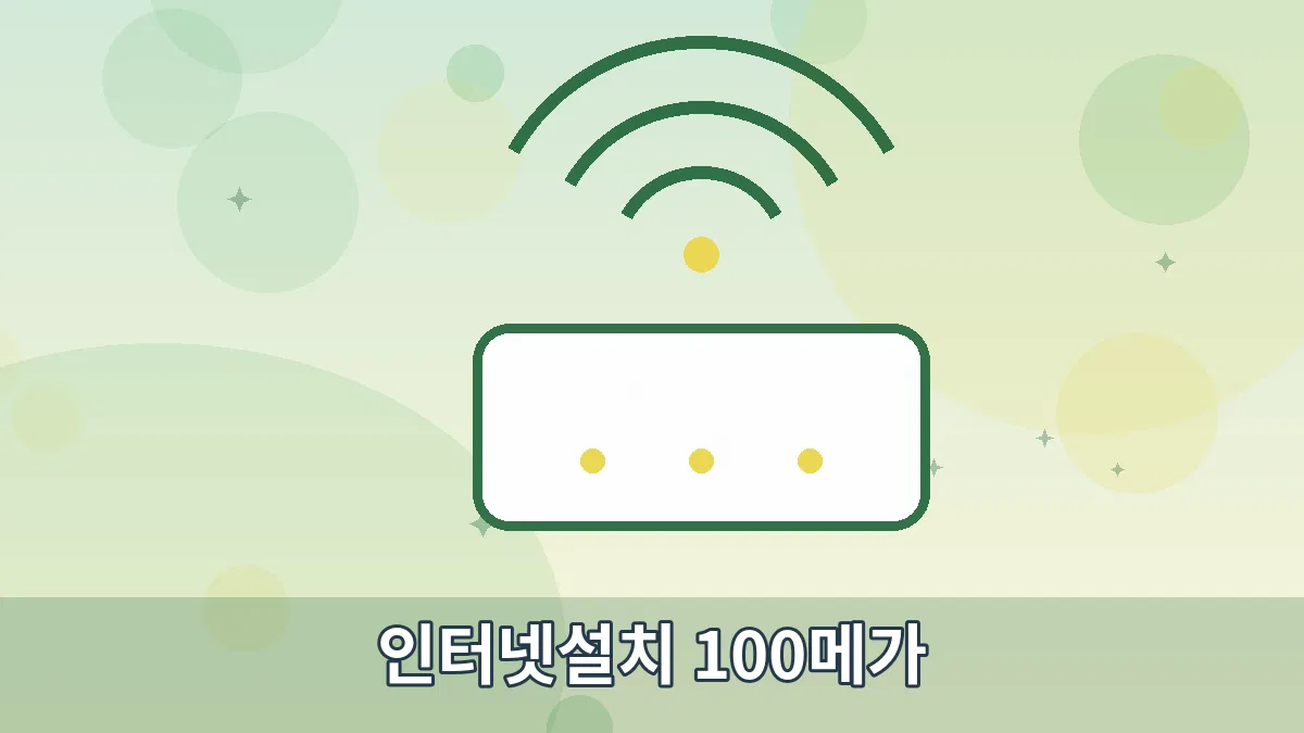 인터넷설치 100메가 안내 이미지 2
