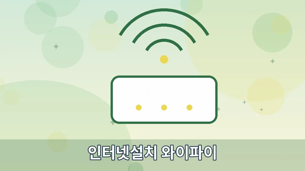인터넷설치 와이파이 안내 이미지 2
