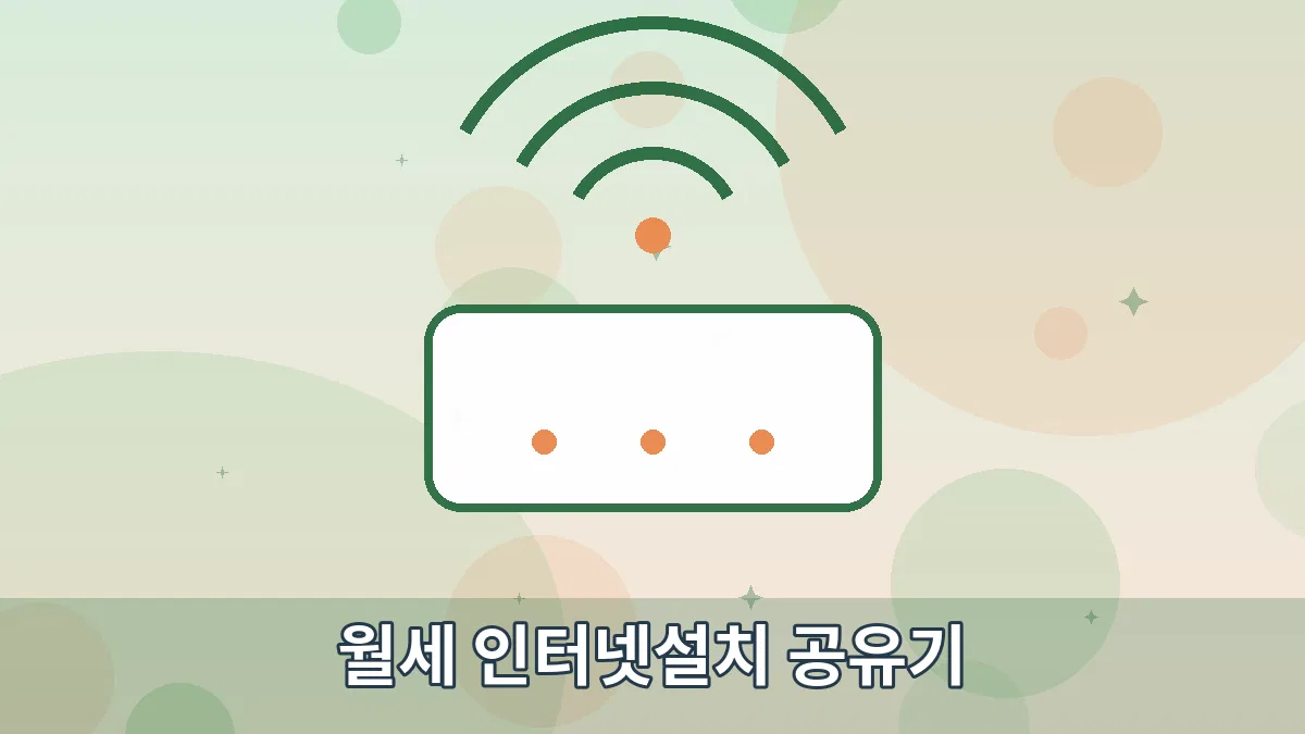 월세 인터넷설치 공유기 안내 이미지 1