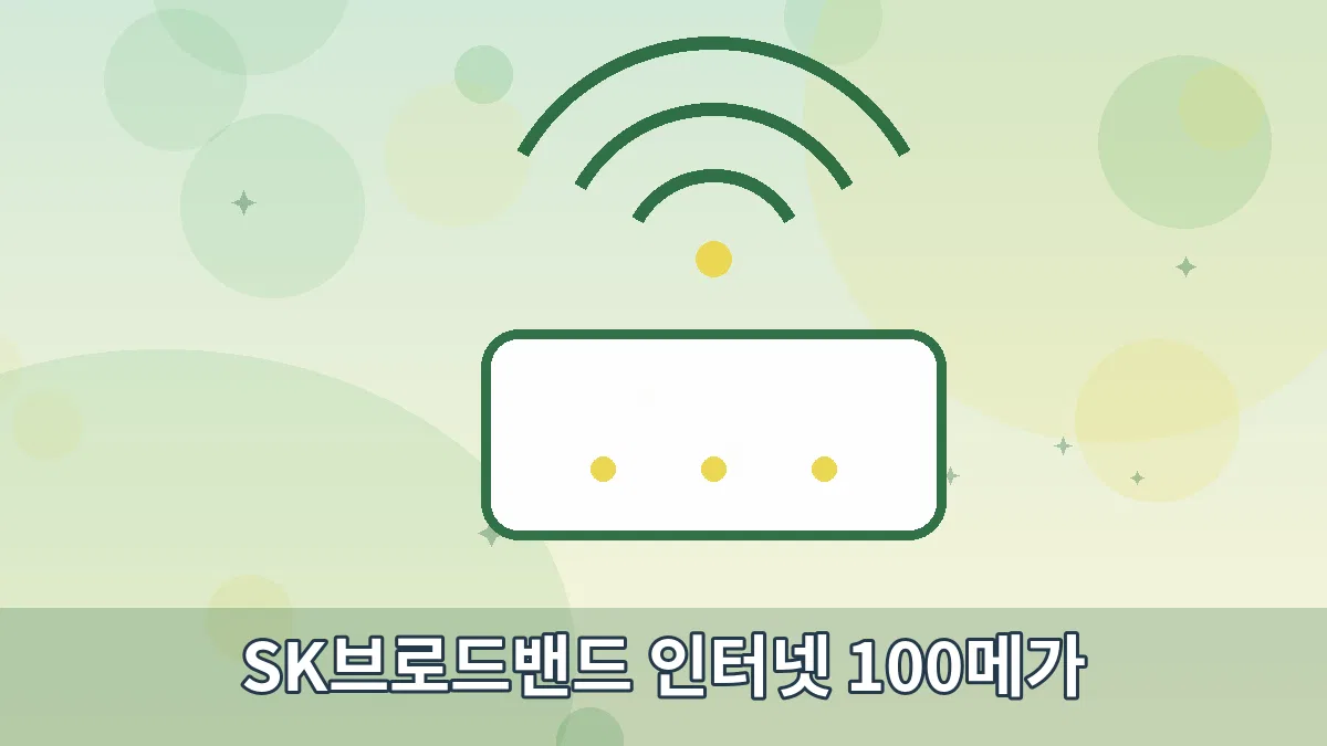 SK브로드밴드 인터넷 100메가 안내 이미지 2