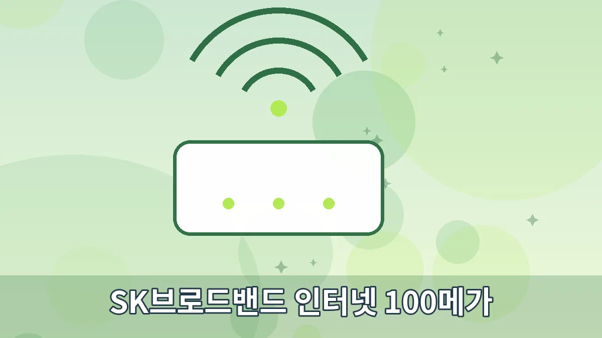 SK브로드밴드 인터넷 100메가 안내 이미지 3