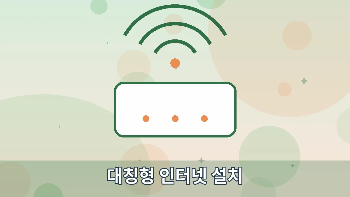 대칭형 인터넷 설치 안내 이미지 1